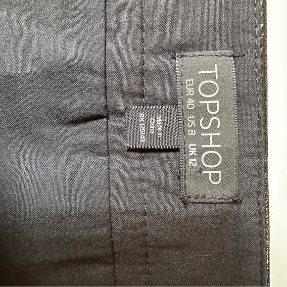 Topshop Full Zip Vinyl Patent Mini Skirt | US Size 8 - Picture 6 of 7